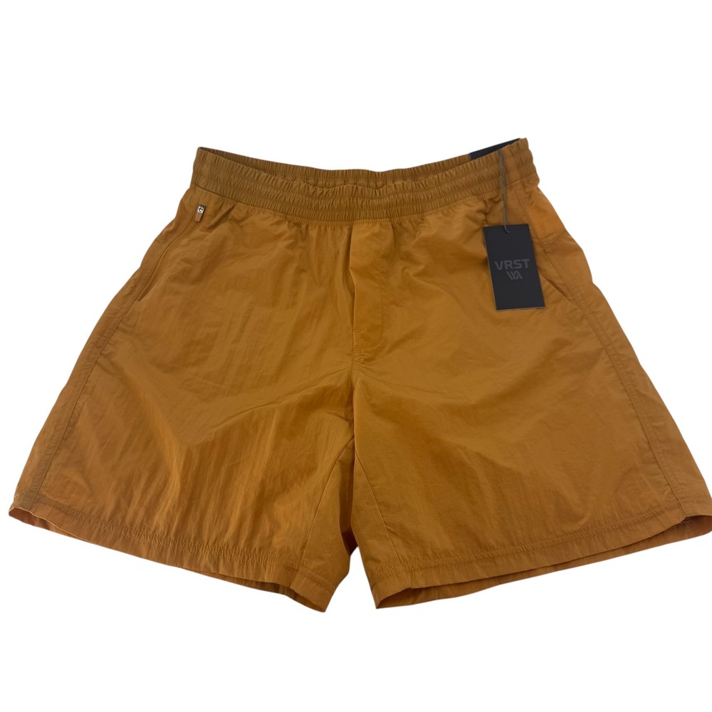 VRST Mens 7" All-In Short Palomino Gold Shine Unlined Water Repellent Med NWT - Picture 2 of 11